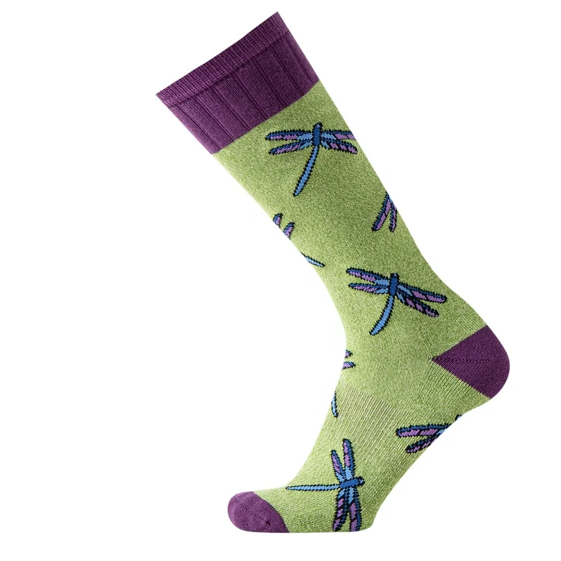 Custom Colorful Mens Cotton Crew Sock Picture Produce Manufacturer Long Socks