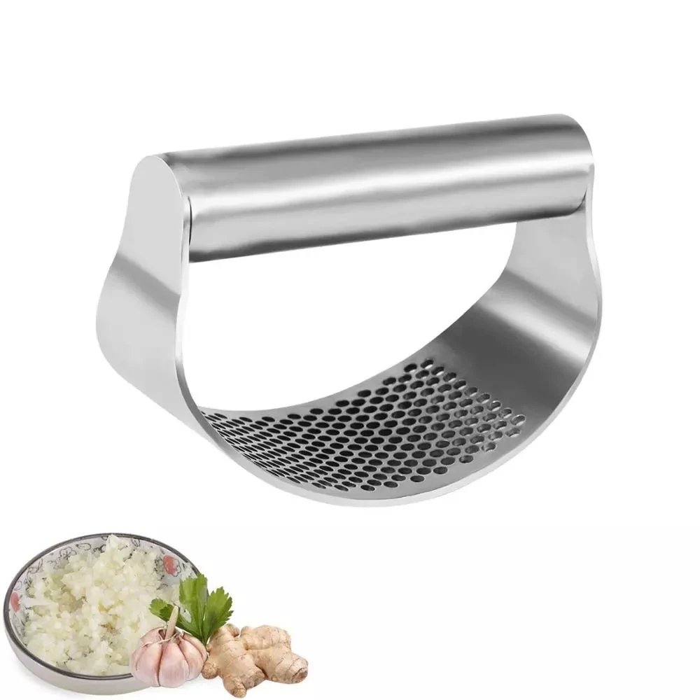 
Multi-function Manual Garlic Puree Tools 430 Stainless Steel Garlic Press Crusher Ginger Mincer 