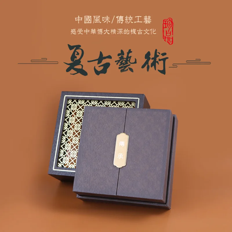 Factory Wholesale Inheritance Ancient Method Gold Bracelet Box Laser Hollow Jade Packaging Box Flannel Bag Jewelry Box
