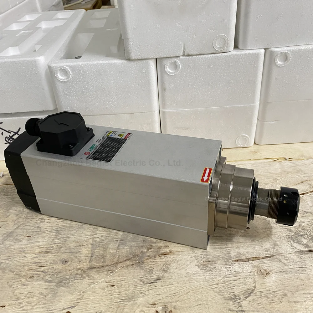 CS Air-Cooled Spindle 7.5KW ER32 CNC Spindle Motor 220v 380v Without Mounting Flange 300Hz 18000rpm For CNC Router Engraving