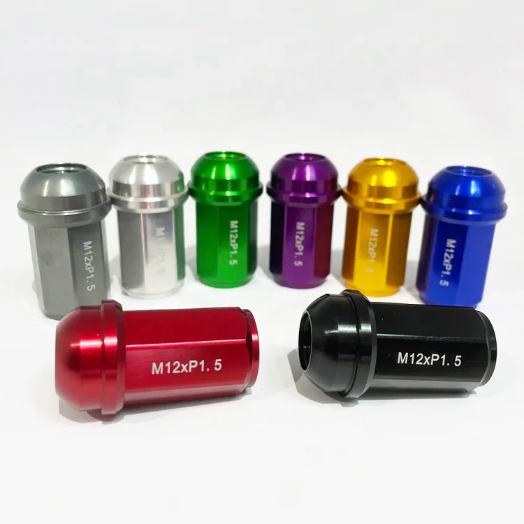 Universal Aluminum Bullet +Steel Wheel Lug Nut Indicator With Spikes Extended Tuner Wheels Spiked Nut Cover