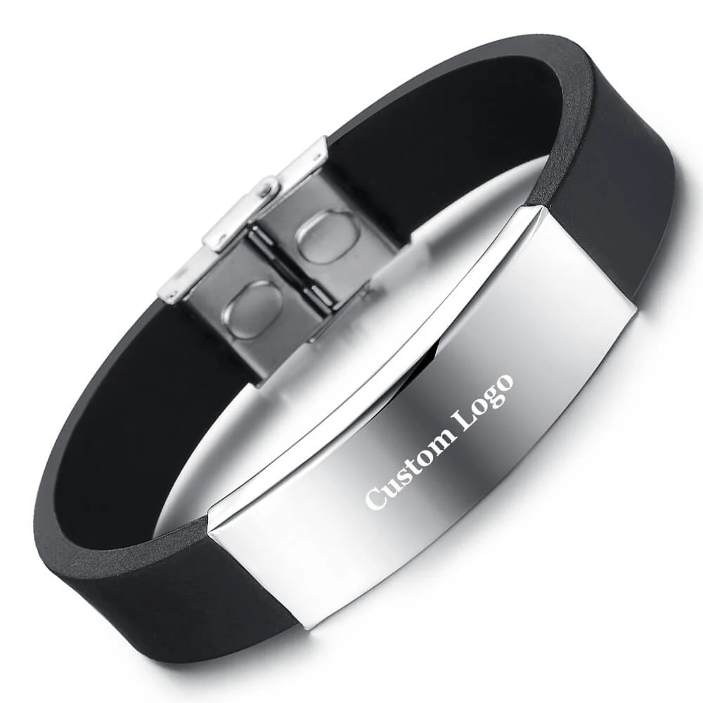 Металлический силиконовый браслет Energinox из нержавеющей стали