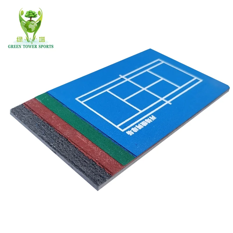 OEM Outdoor Tennis Basketball Court Badminton Court Acrylic And Polyurethane Portable PU Rubber Running Track