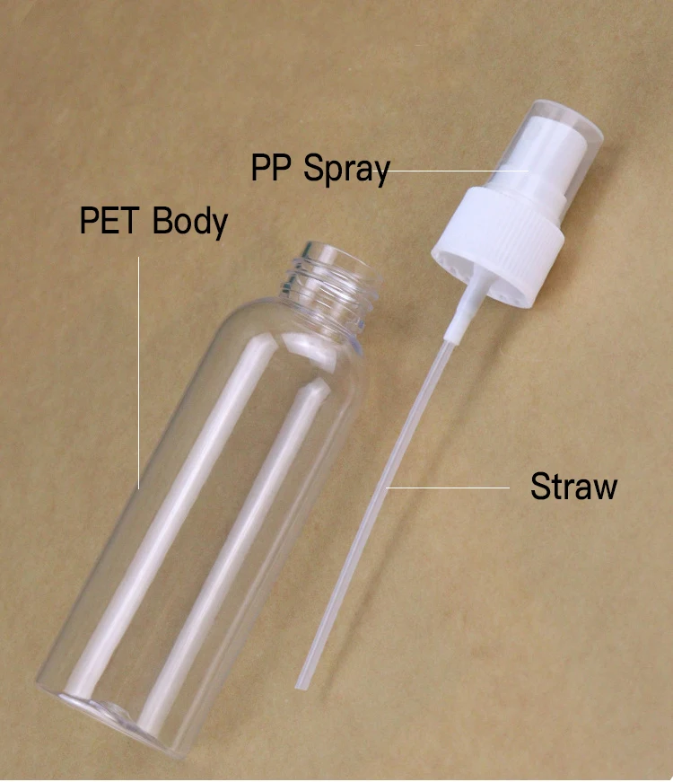 60Ml 100Ml 120Ml 200Ml 250Ml Pet Plastic Spray Bottle Pet Plastic Pump Sprayer Packaging Mist Setting Cosmetic Skin Care Water