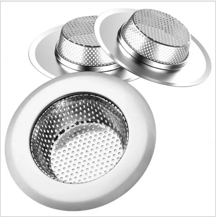 4.5 Inch Diameter Rim Heavy Duty Stainless Steel Kitchen Sink Basket Strainer, Large