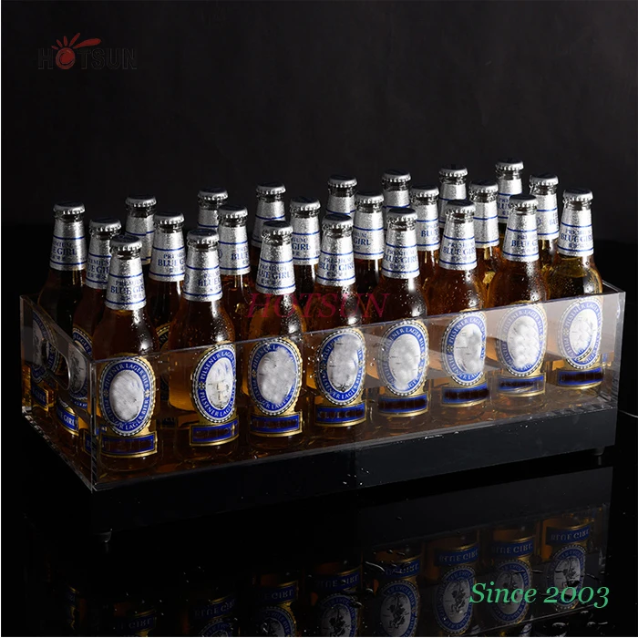 
Rechargeable Batteries LED Lighting Up RGB Wine Cooler Beer Champagne LED Acrylic Ice Bucket 