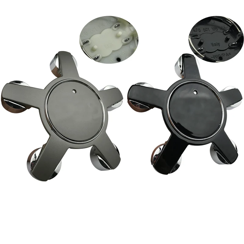 
135mm Gray Black Car Wheel Center Cap Hub Caps Covers 4F0601165 4F0601165N for Audi A4L A6L Car Styling free shipping 