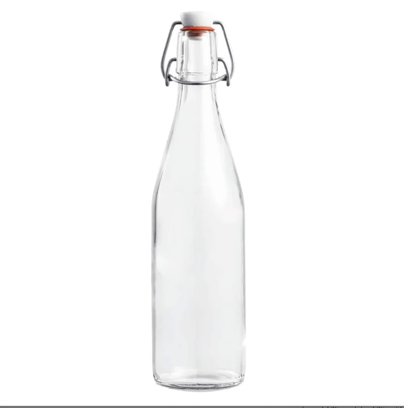 
500ml Round Square Swing Top Grolsch Glass Bottles 16oz CLEAR For Brewing Kombucha Kefir Beer 