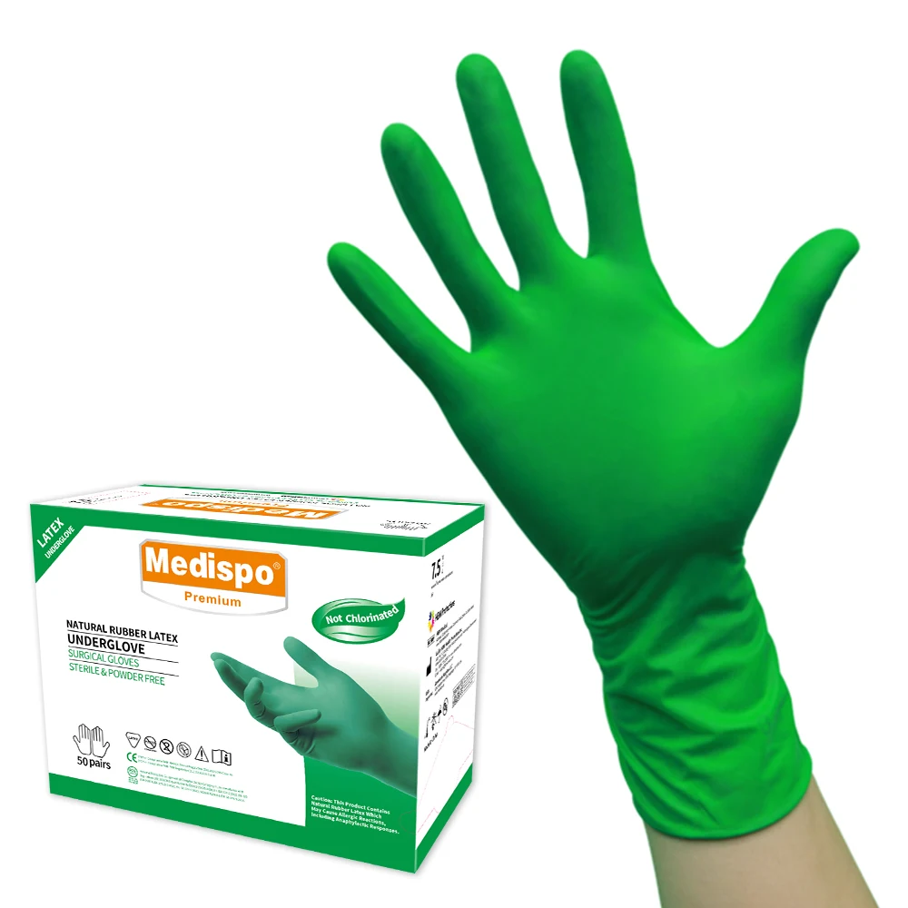 Medispo hospital doctor glove disposable latex glove manufacturer surgical gloves