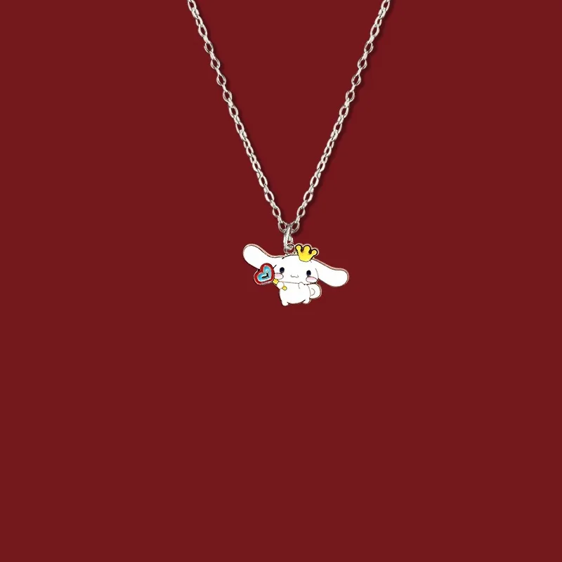 Fashion Jewelry Dainty Chain Anime Kuromi Series Custom Necklace for Women Zinc Alloy Silver Chain