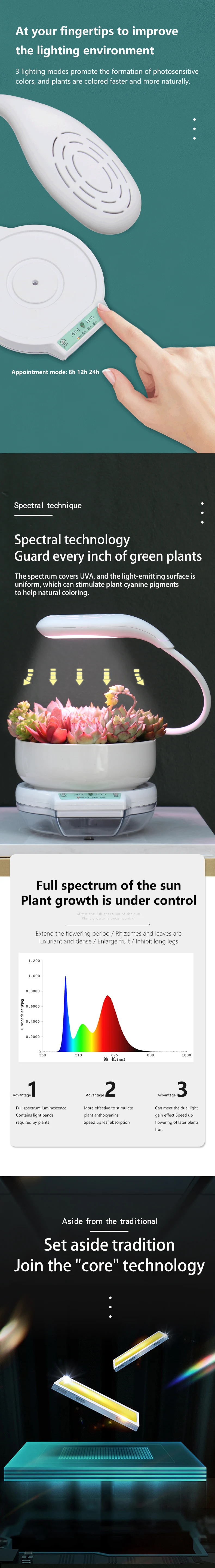 LED light plant lazy flower pot table lamp type flower pot