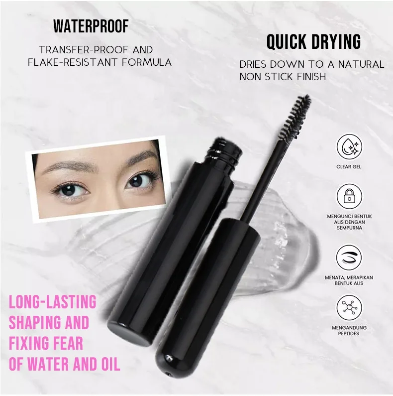Wholesale Waterproof Vegan Eyebrow Gel Clear Pen Soap Enhancers Eye Brow Styling Wax With Brush