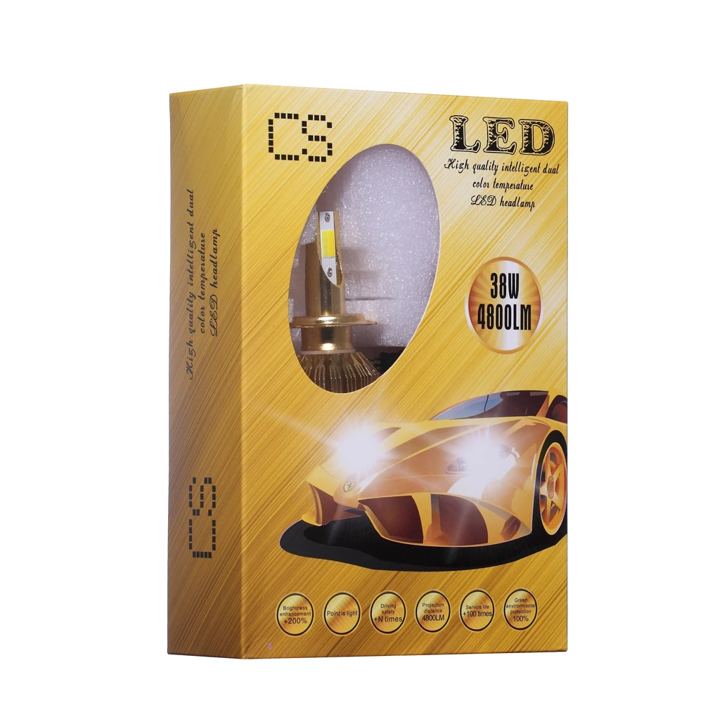 Auto Led Dual Color Led Headlight Anti Glare 2color Car Led 9005 HB3 9006 HB4 H11 H7 HeadLight Bulbs Premium Fog Lamp Waterproof