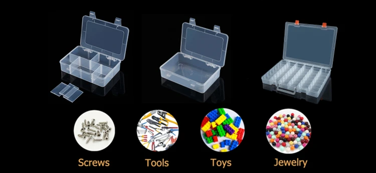 small clear plastic box