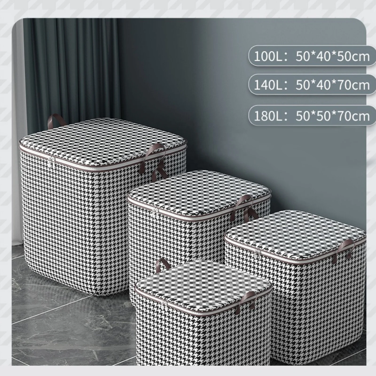 Clothing Storage Basket Household Artifact Fabric Pants Folding Storage Bag Moisture-Proof Quilt Storage Bag