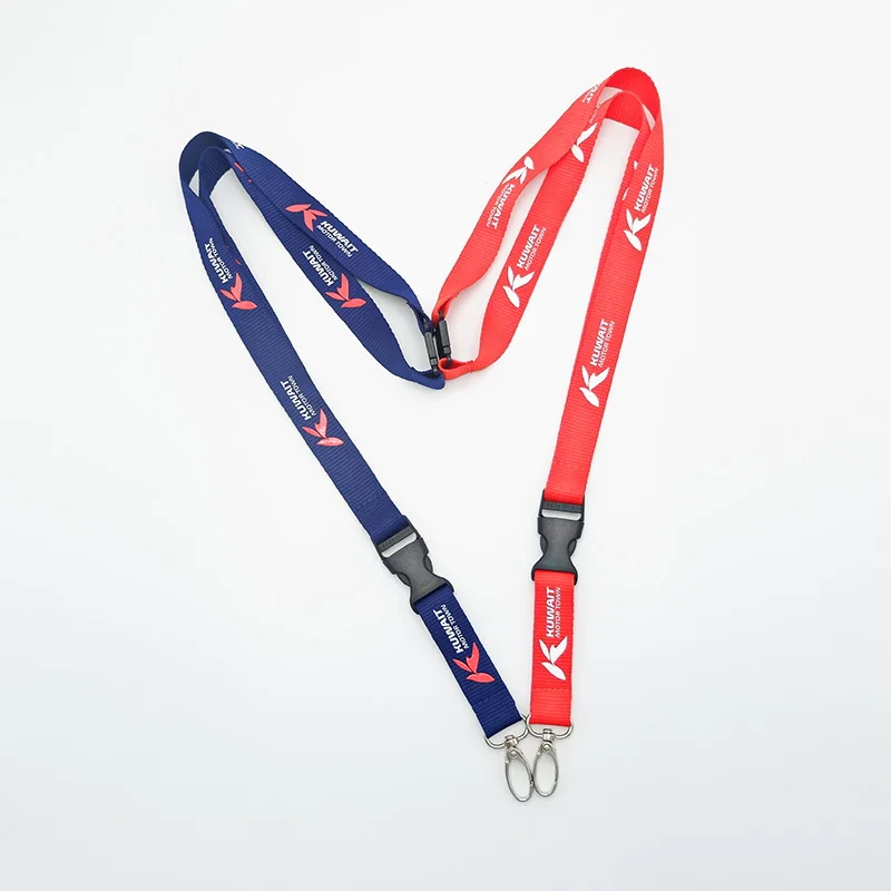 Wholesale High Quality Neck Strap soft silicone printing lanyard Silica gel printing Webbing no minimum order