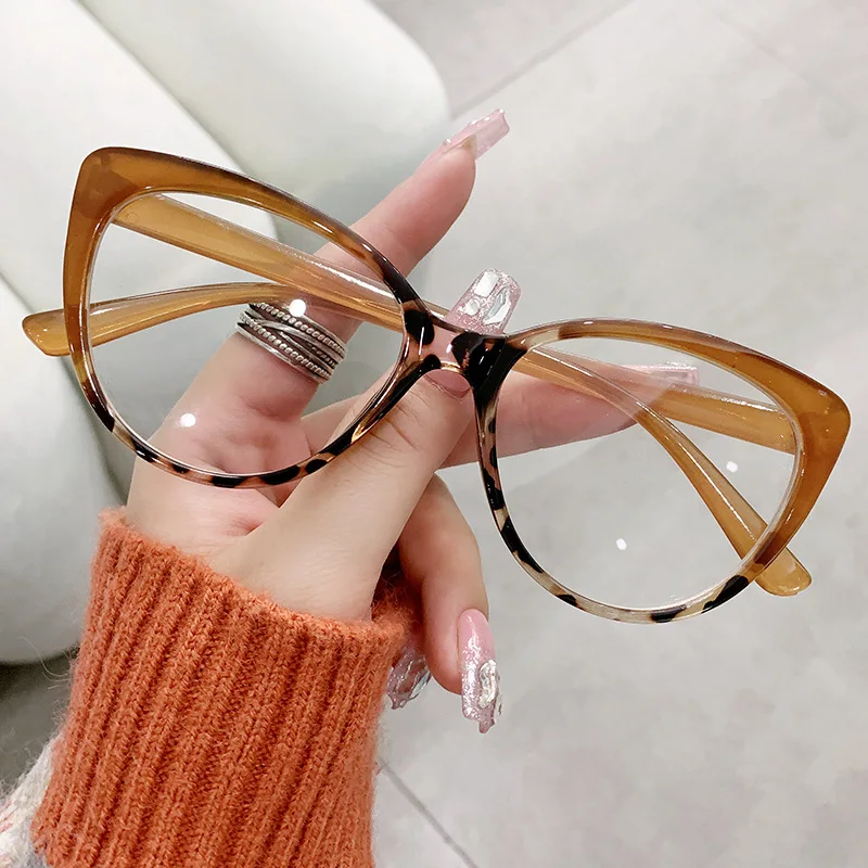 Cat Eye Glasses Frame Female Trend Personality Glasses Fashion Anti Blue Light Glasses