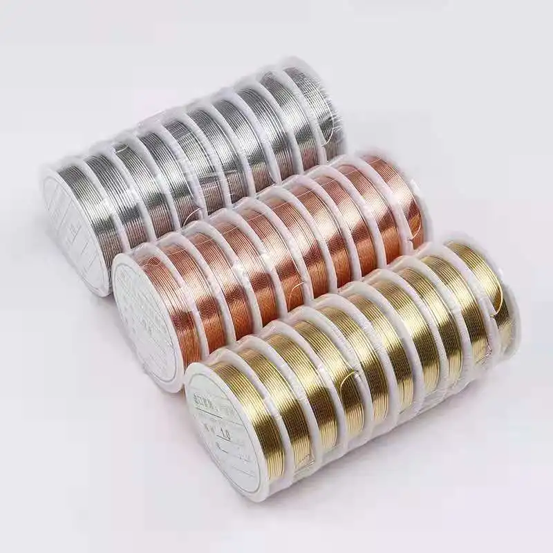 2021High Quality Copper Wire for Jewelry Making 0.2mm-1.0mm Various Sizes  Gold Silver Original Wire DIY Materials Wholesale