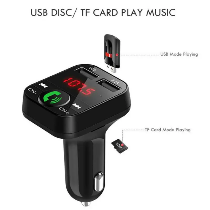 car mp3 player LED screen car wireless  mp3 player fm transmitter support TF card