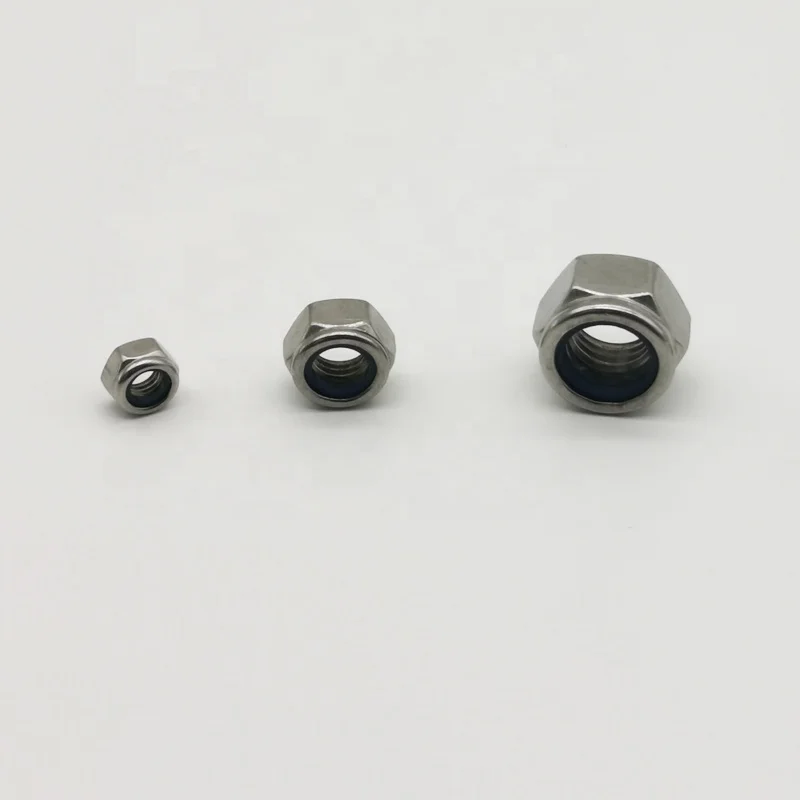 nylock nut stainless steel 304 and stainless steel 316 A2-70 A2-80 a4-70 A4-80 HEX nut