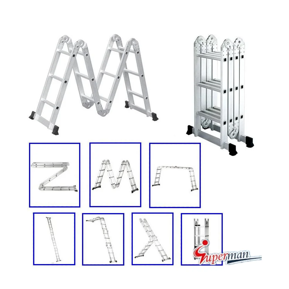 Folding Ladder Multi-function Aluminium Extension 7 in 1 Step Heavy Duty Combination aluminium ladder