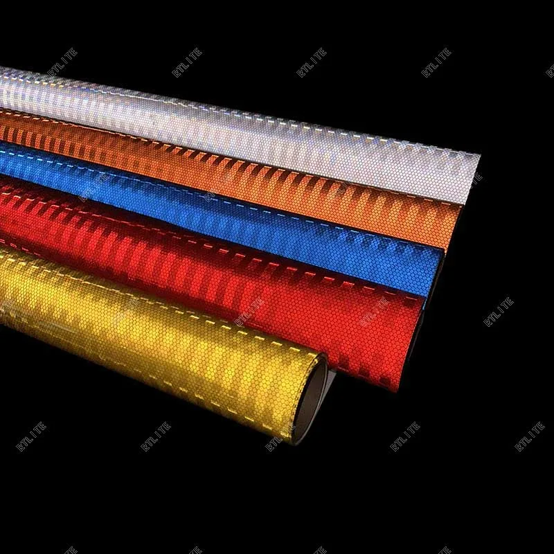Safety Reflect Adhesion Yellow Color Diamond Grade Self Adhesive Reflective Film Roll Acrylic Reflective Sheeting Kiwalite