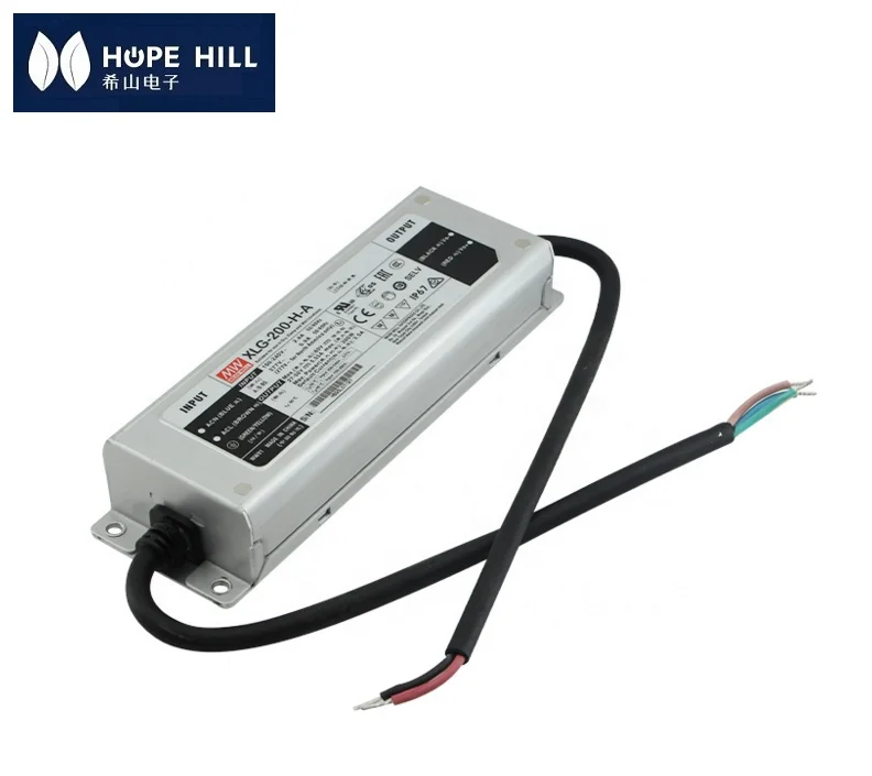 Оригинальный светодиодный Трансформатор источника питания MEAN WELL XLG-200-12 постоянного напряжения 200 Вт 12 В