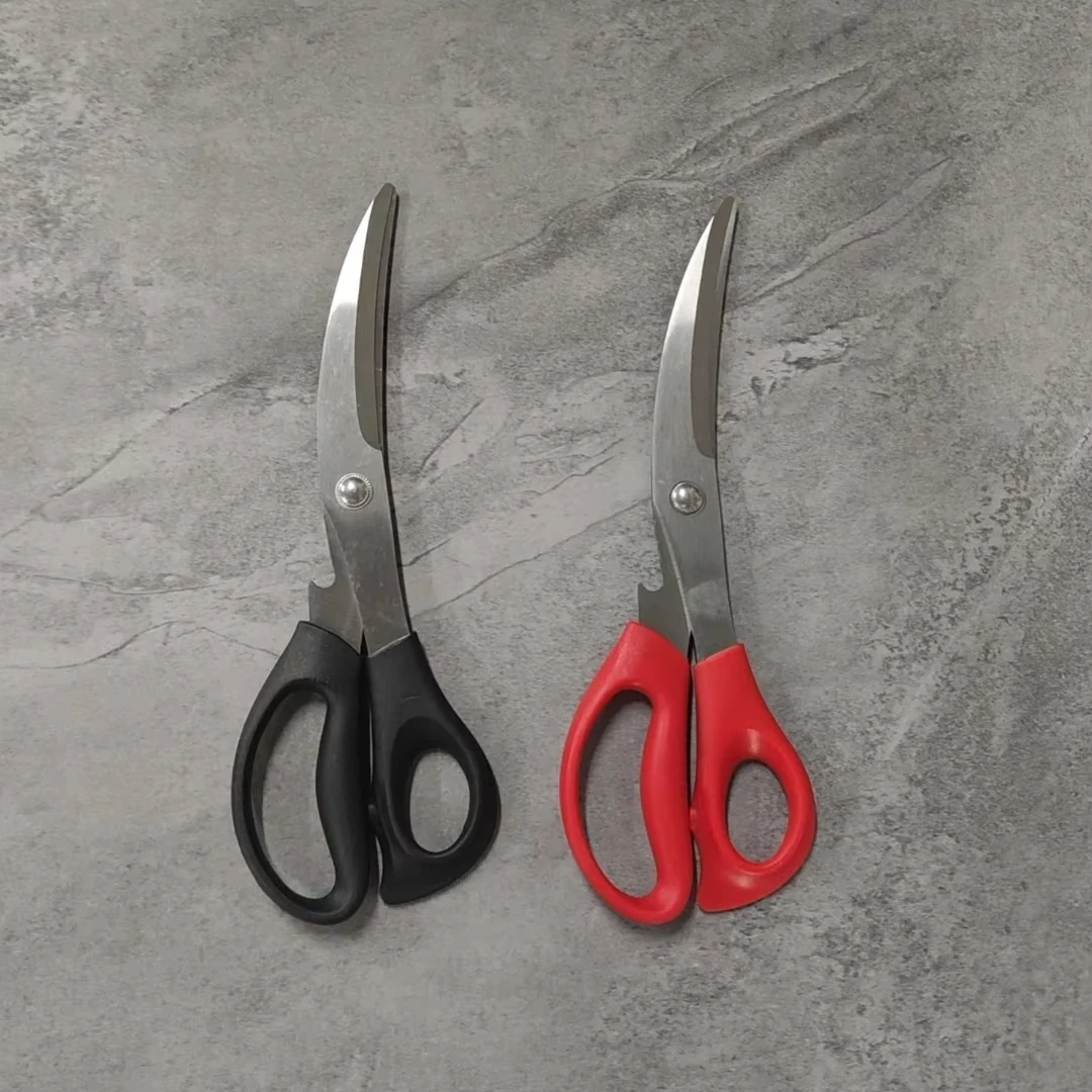 304 Stainless Steel Scissors Black Red Asia Korean Bulgogi Food Sea Food Restaurant Meat Serving Metal Scissors