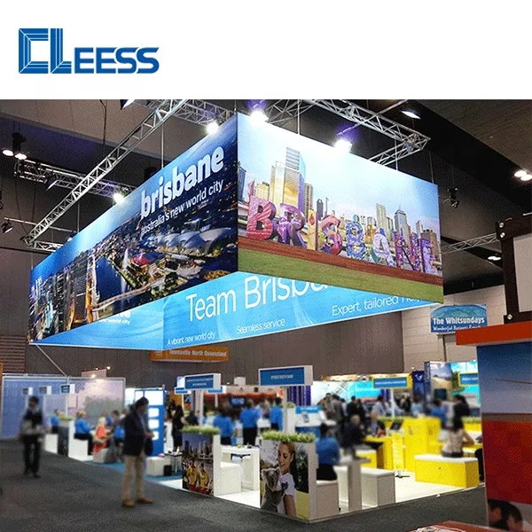 Aluminium Advertising Textile Display Square Edge Stretch Fabric Frame Suspended Tradeshow Skybox Hanging Banner Lightbox Sign