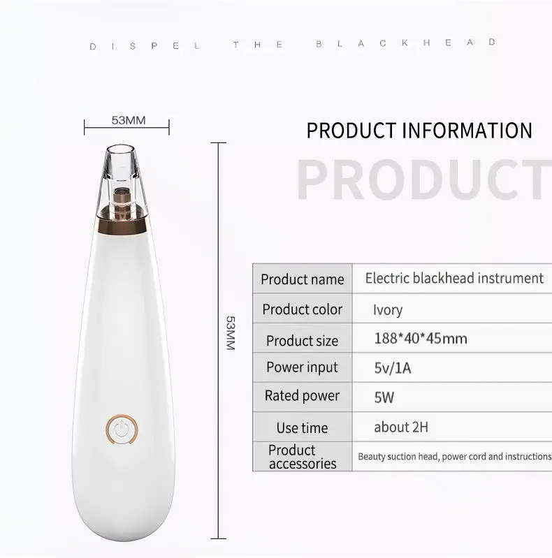 Electronic Facial Blackhead Suction Beauty Machine Home Use Pore Vacuum Removing Powerful Ultrasonic Peeling Blackheads