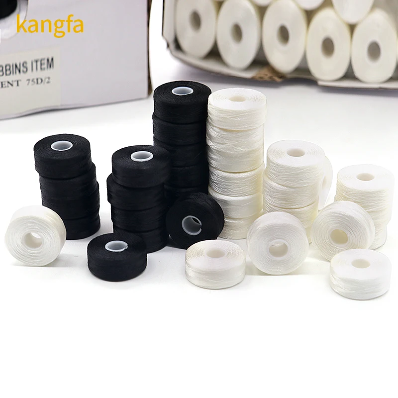 L Style Side Less Pre Wound Bobbin Thread Embroidery Machine Bobbin Thread 75D/2 Cotton Thread Embroidery Machine Computeriz