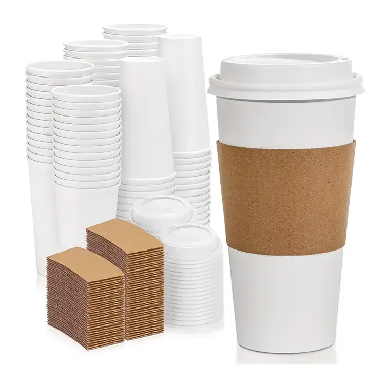 China Factory Customized Printed Logo 8oz Single Wall White Paper Cups for Wholesale