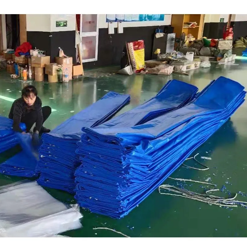 Customized Tarpaulin Sheets HDPE Coated Double Sides White Color Plastic Fabric Waterproof Poly Tarp Plastic Sheets