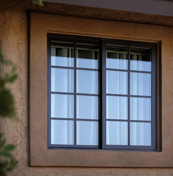 with grill mosquito mesh PVC Double pane sliding glass windows UPVC vinyl sliding window