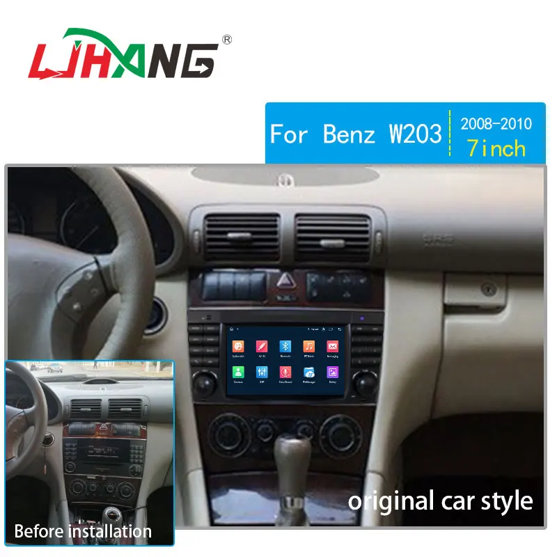 2 din 7inch android 12 Car Multimedia player For Mercedes Benz C-Class W203 CLC 2004-2007 autoradio gps navigation stereo