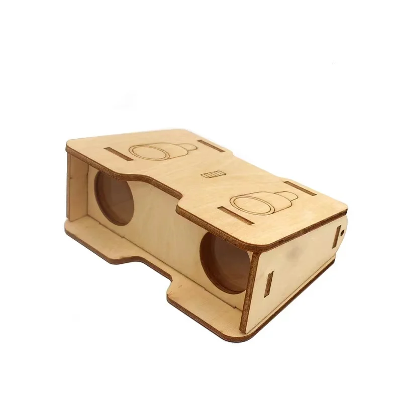 Creative wooden telescope 3d puzzle DIY steam kids educational toys science experiment