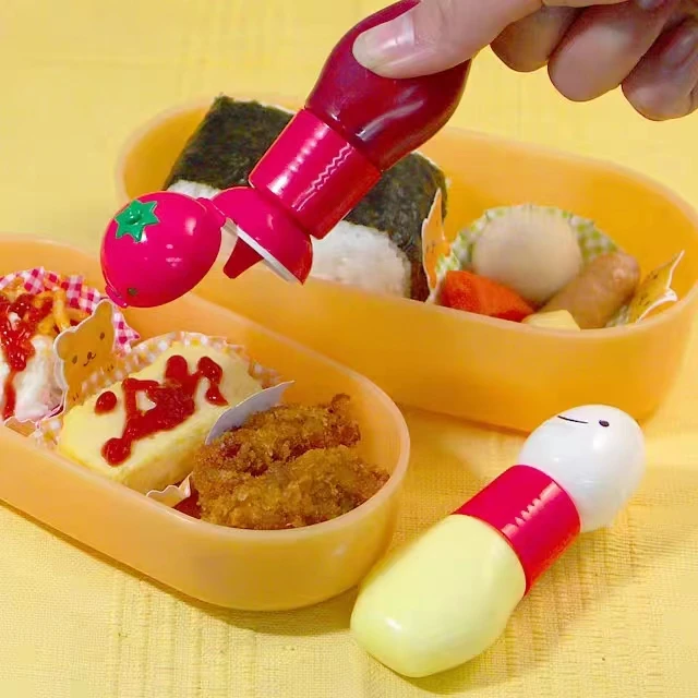 4pcs BPA Free Mini Sauce Bento Bottle Cut Animal Plastic Food Container