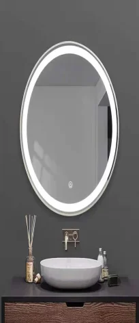 modern LED aluminum 3 colors light touch screen mirror frame for home decor and bathroom with demist pad