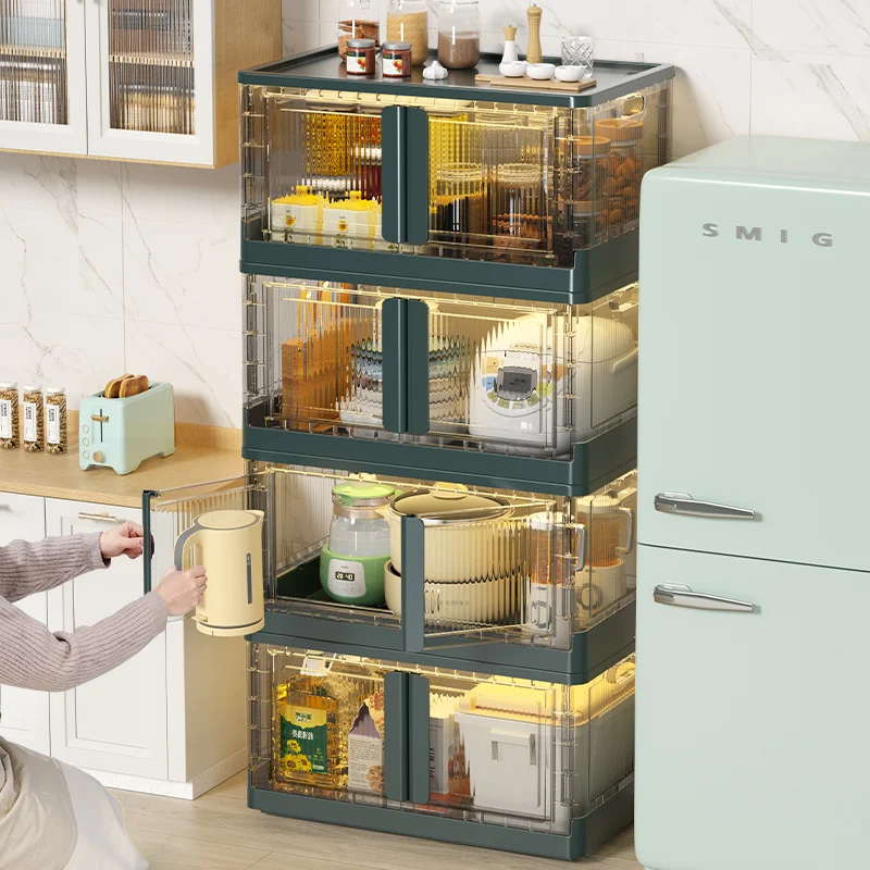 Складной пластиковый ящик для хранения одежды Haixin с колесами для органайзера