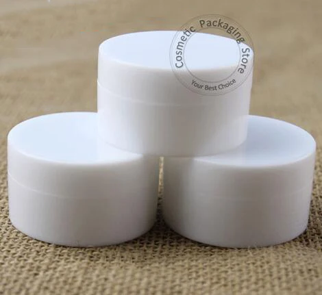Белый цвет 10 г Косметическая банка круглый тип Пластиковые крем Jar