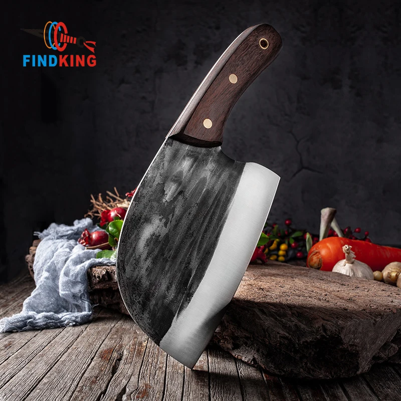 FINDKING кованый шеф-нож ручной работы 4Cr13Mov Кливер Профессиональные Кухонные ножи измельчитель для мяса овощей нож мясника
