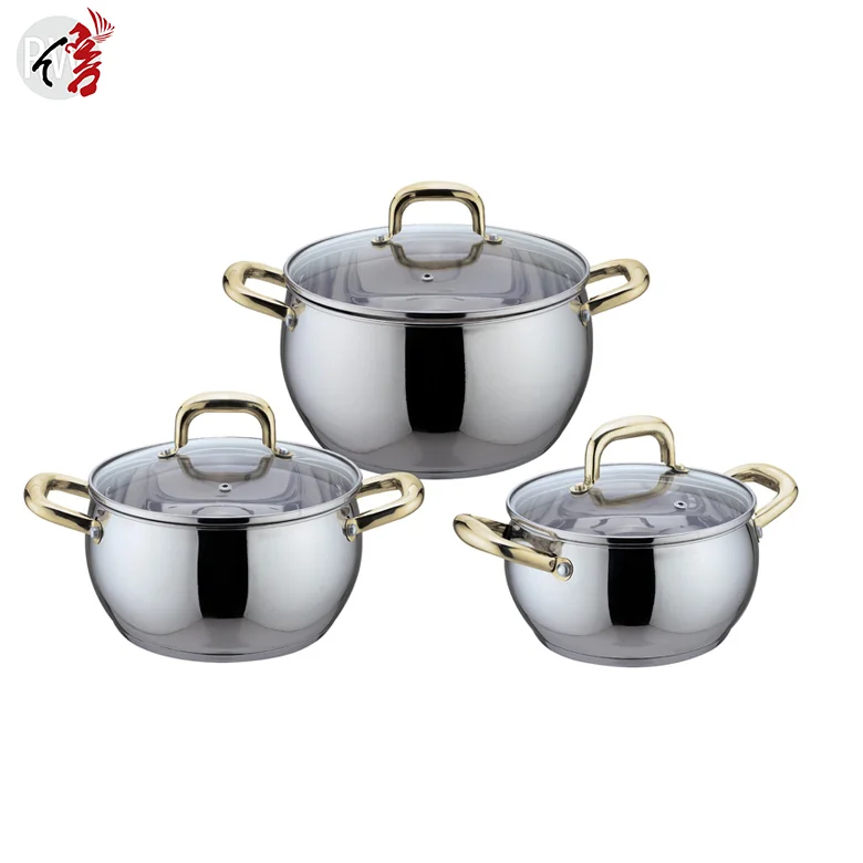 Realwin Home Kitchen Cookware Cooking Pots Set Stainless Steel Food Warmer Casseroles Set Cookware Set