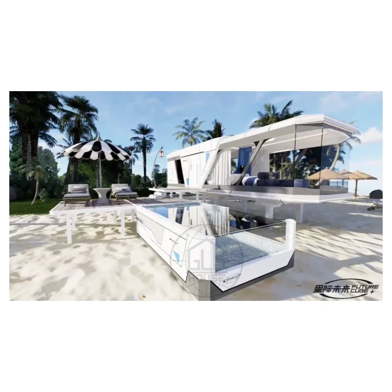 Prefabricated Cabin Houses Movable Villa House 40 ft Container for Capsule Tiny home Outdoor Office Pod