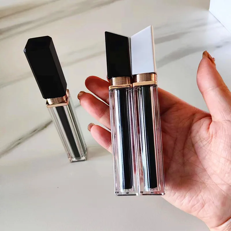 New Design 6ml Square Mascara Tube Empty Luxury Golden Mascara Container