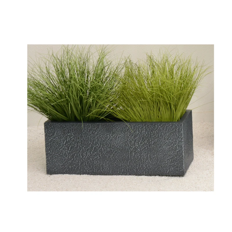Factory Hot Sales  Durable Rectangle Grey Mgo Outdoor Garden Home Decoration Flower Pots Planter