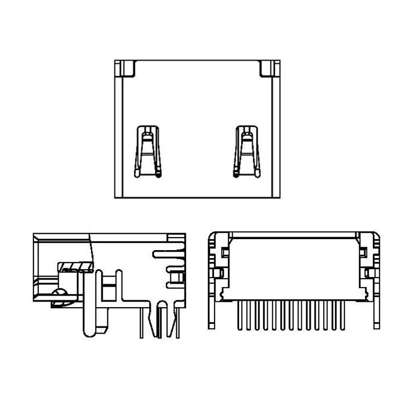 HD-MI socket display high-definition interface Displayport mini 19 Pin female smt pcb D-Sub/DVI/HDMI connector HDMI connector