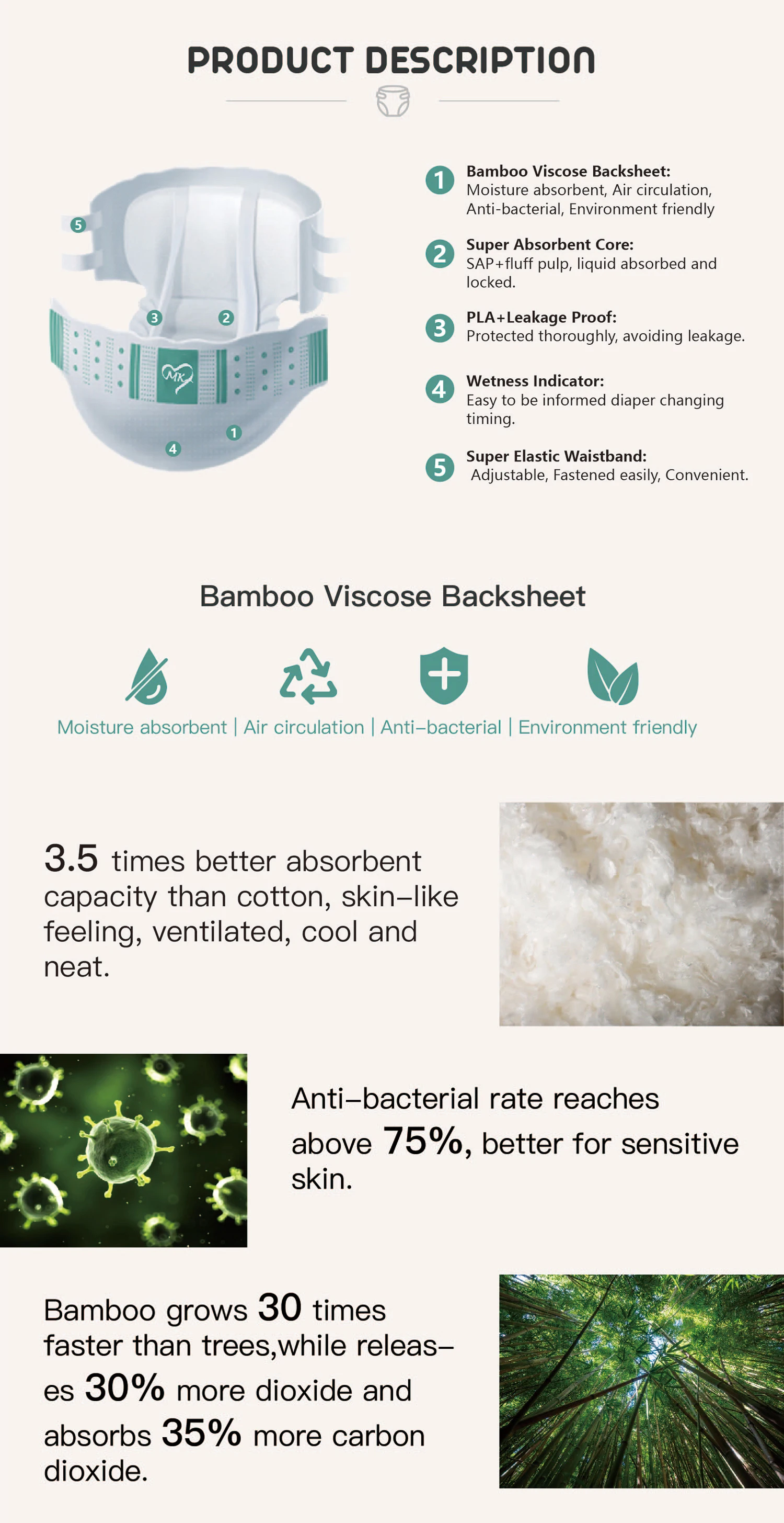 Organic heavy incontinent disposable high quality SAP manufacturer of adult diaper by high-tech making machine