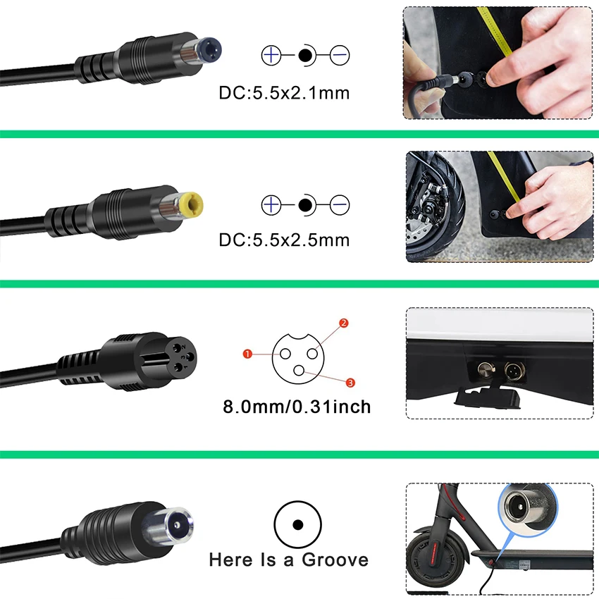 42W Lithium battery charger 42V 1A electric bicycle charger electric scooter charger 84W 42V 2A