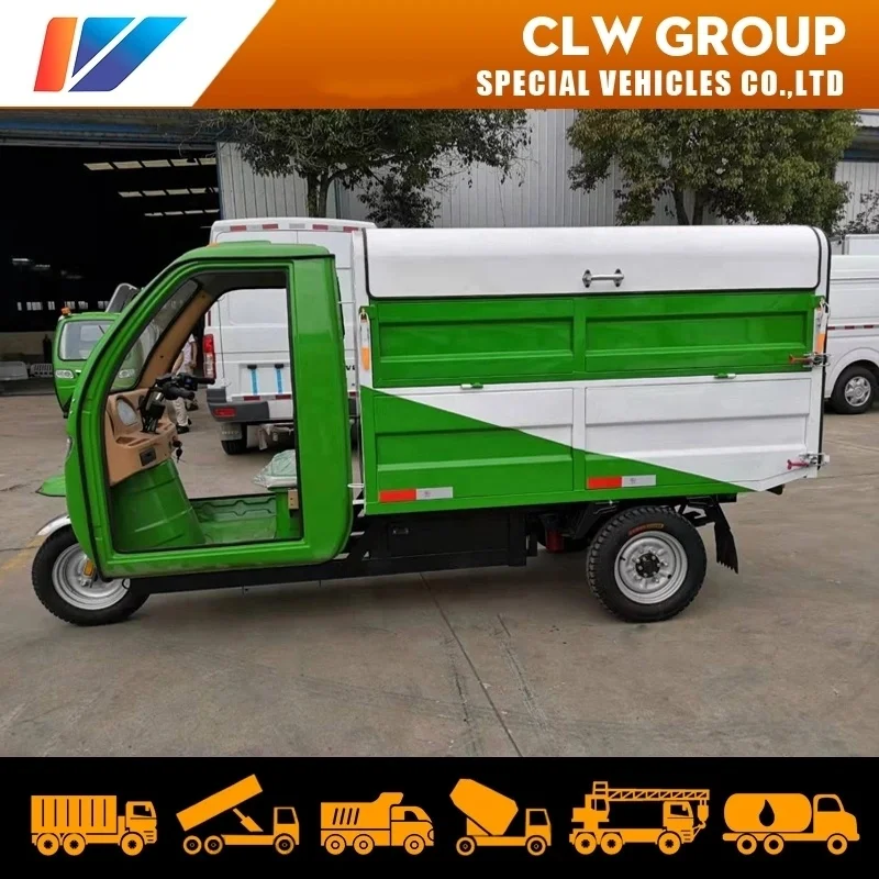 Hot sale 3Wheels Electric Garbage Vehicle 2.5cbm/1ton Tricycle Self Discharging Electronic Refuse Removal Collecting Truck
