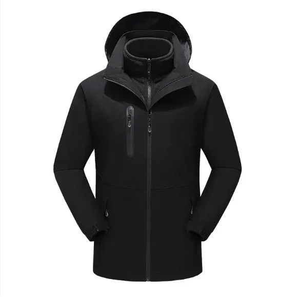 2024 Winter 15 Heating Zones Heated Jacket for Men Three-in-One Outdoor Warm Intelligent Heated Jacket